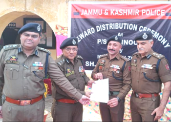 SDPO, SHO Akhnoor among other officers rewarded