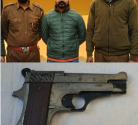 Samba Police arrests hardcore criminal with pistol.